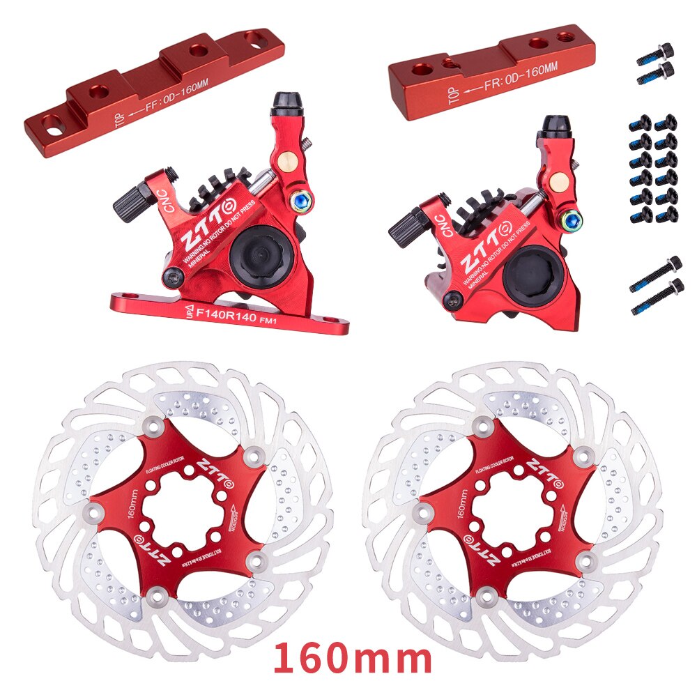 ZTTO Gravel Road Bike Hydraulic Disc Brake Flat Mount CX Rotor Brake Caliper CNC Bicycle Mechanical Wire Pull Cooling Pads 105