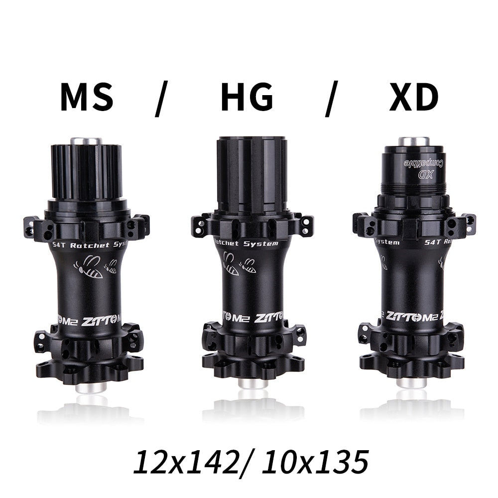 ZTTO M2 MTB Straightpull Hub Ultralight 28 Hole 54T Ratchet HG XD MS Core fit 12 speed Thru Axle QR 28h Bicycle Hub