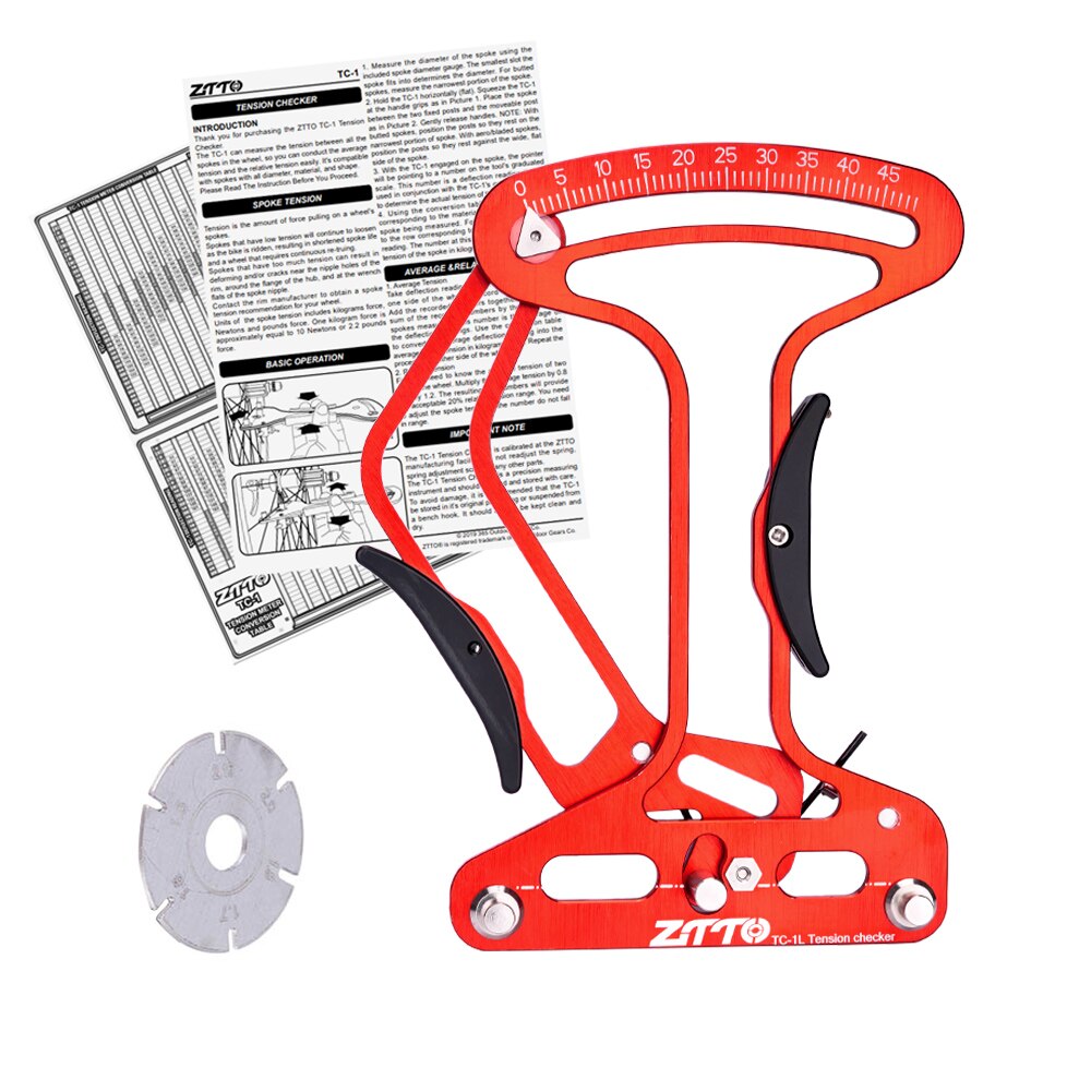 ZTTO Bicycle Spoke Tension Meter Wheel Radius Strength Checker Aero Round Rays Indicator Accurate TooI Included Manual TM-1 MTB