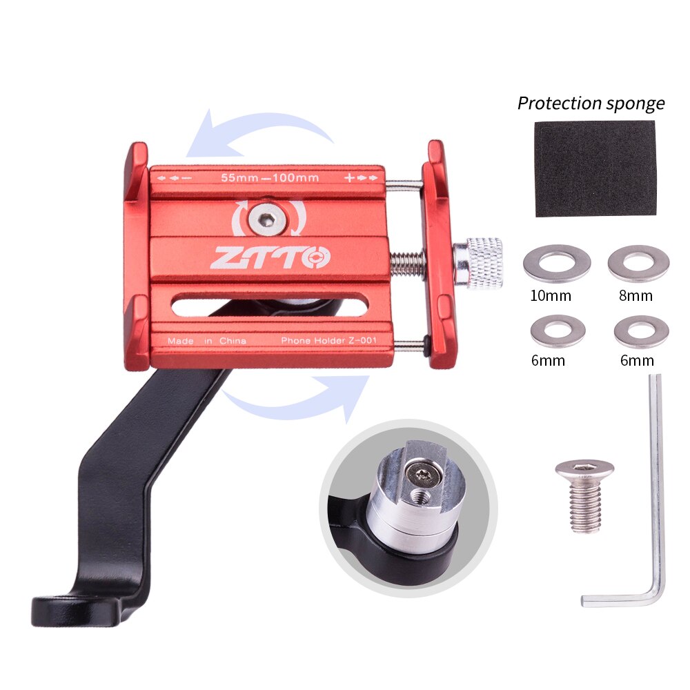 ZTTO Motorcycle Phone Holder Full Cover Universal Mount side rear mirror Seat Stand Bicycle Handlebar MTB Cell Holder Road bike