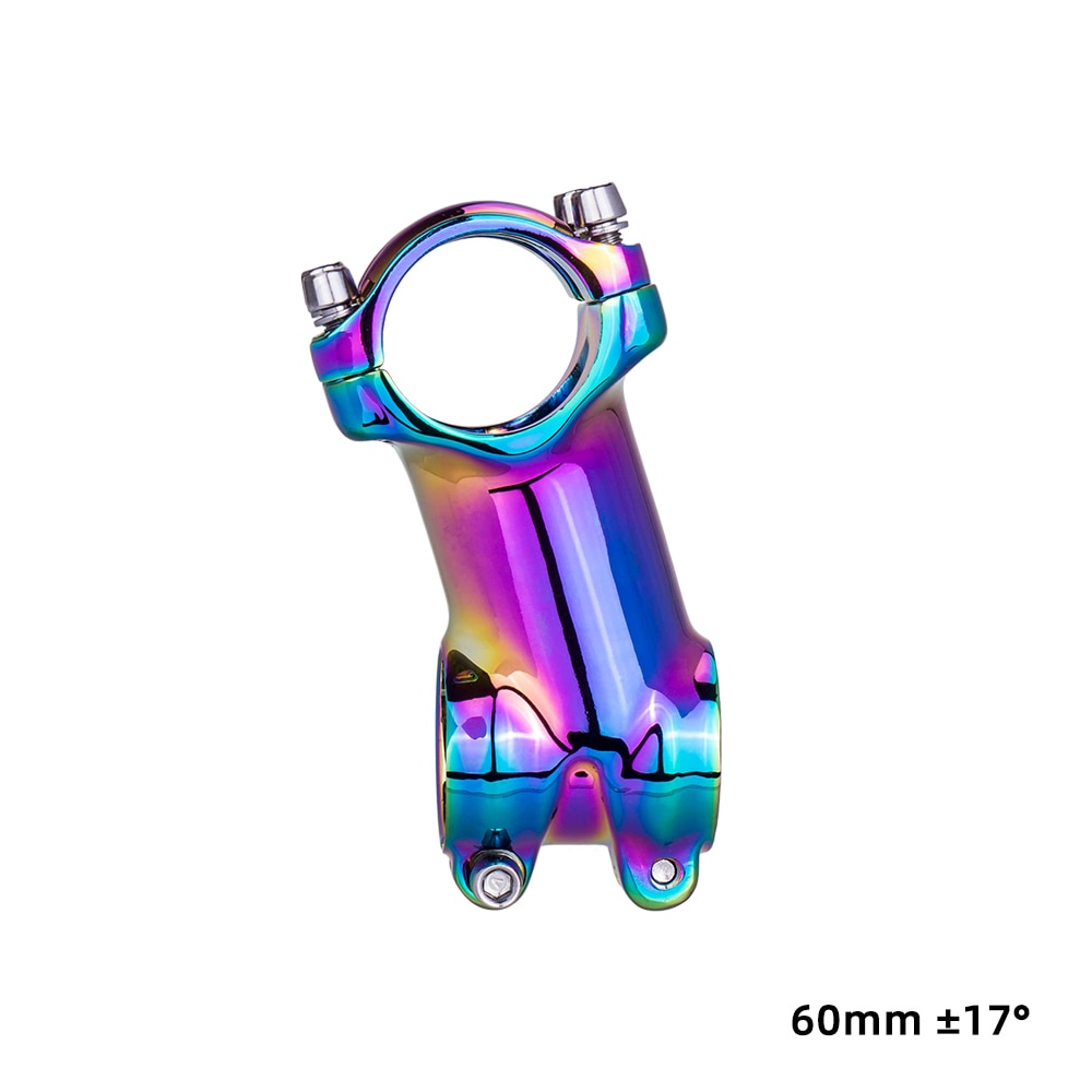 ZTTO Rainbow MTB Road Bike Oil Slick Stem 17 7 Degree 60 70 80 90mm High Strength Lightweight Fit 31.8mm Handlebar XC AM