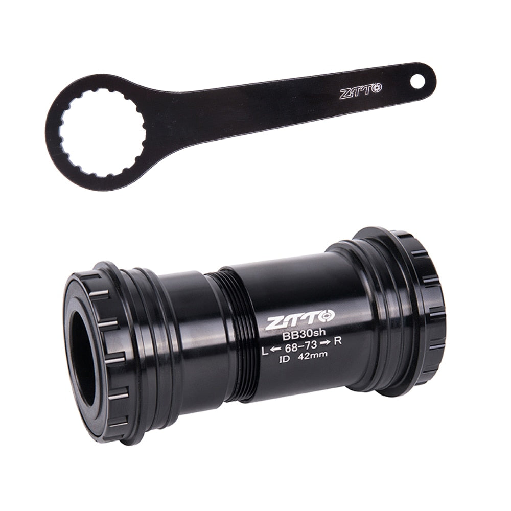 ZTTO BB30 24mm Bottom Brackets Ceramic Bearing Adapter Bicycle 42mm Center Shell Press Fit Axle MTB Road Bike Dual Silicone Seal