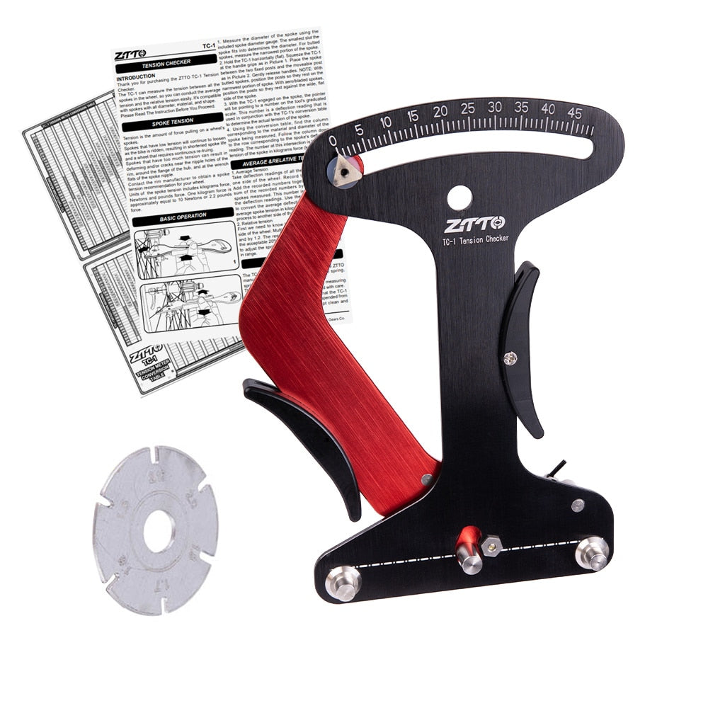 ZTTO Bicycle Spoke Tension Meter Wheel Radius Strength Checker Aero Round Rays Indicator Accurate TooI Included Manual TM-1 MTB