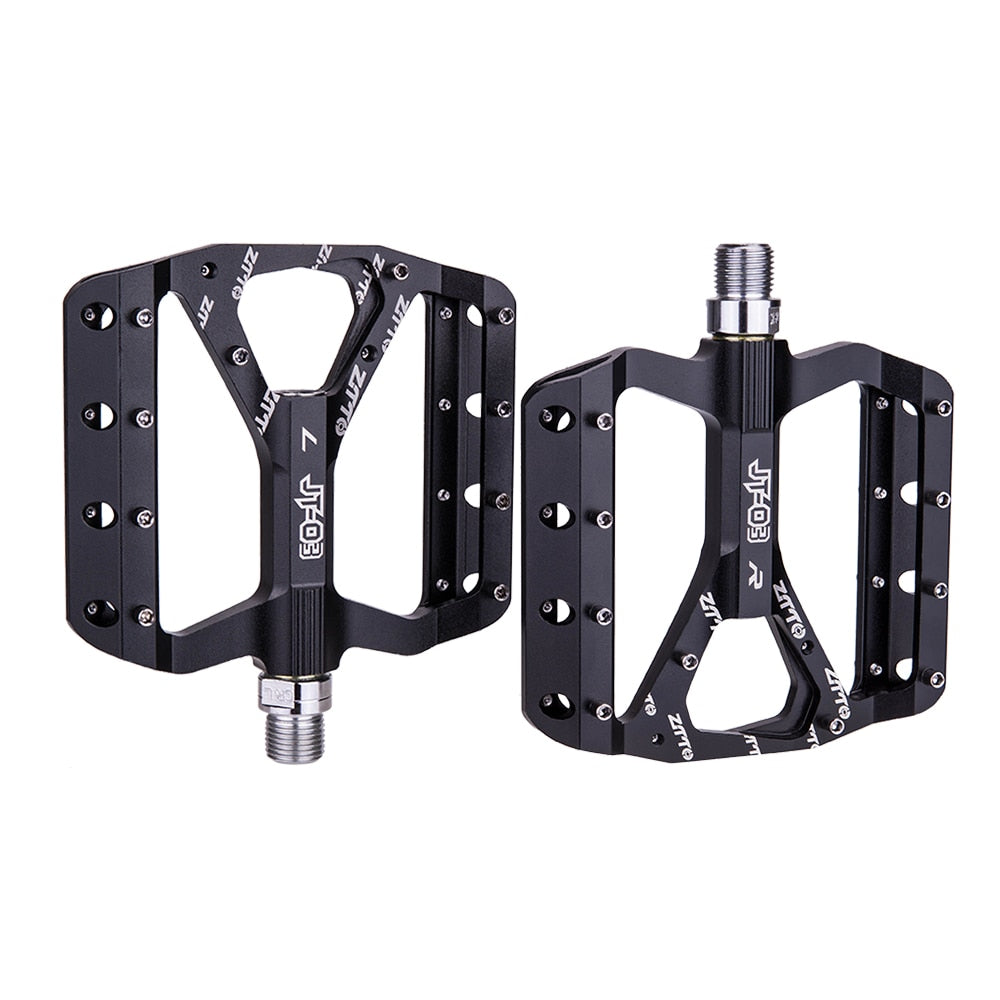 ZTTO MTB CNC Aluminum Alloy Bearings Pedal Bike flat Pedal Road Gravel bike lightweight 10 pins pedal for XC AM JT03