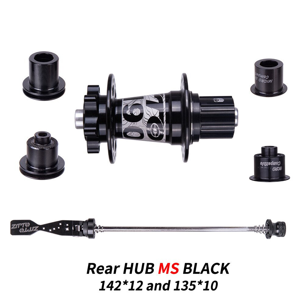 ZTTO MTB Ratchet 54T Disc Brake 32 Hole Hub 32H Thru Axle Quick Release XD HG MS Núcleo 142 12 100 135 Sealed Bearing Core