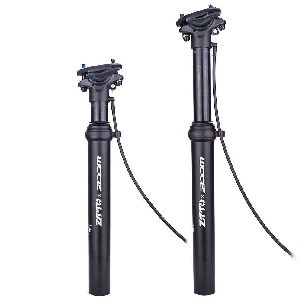 ZTTO MTB Dropper Seatpost Adjustable Suspension Seat Post Internal Routing External Cable Remote Lever 100mm Travel 30.9 31.6