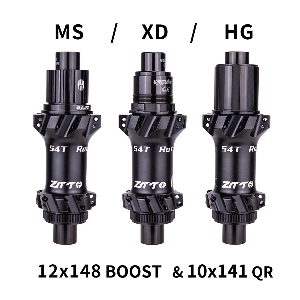 ZTTO M1 MTB Straightpull BOOST 148 Hub Ultralight 28 Hole Bushing 54T Ratchet HG XD MS Core 12 Speed Thru Axle 28h Maza Bicycle
