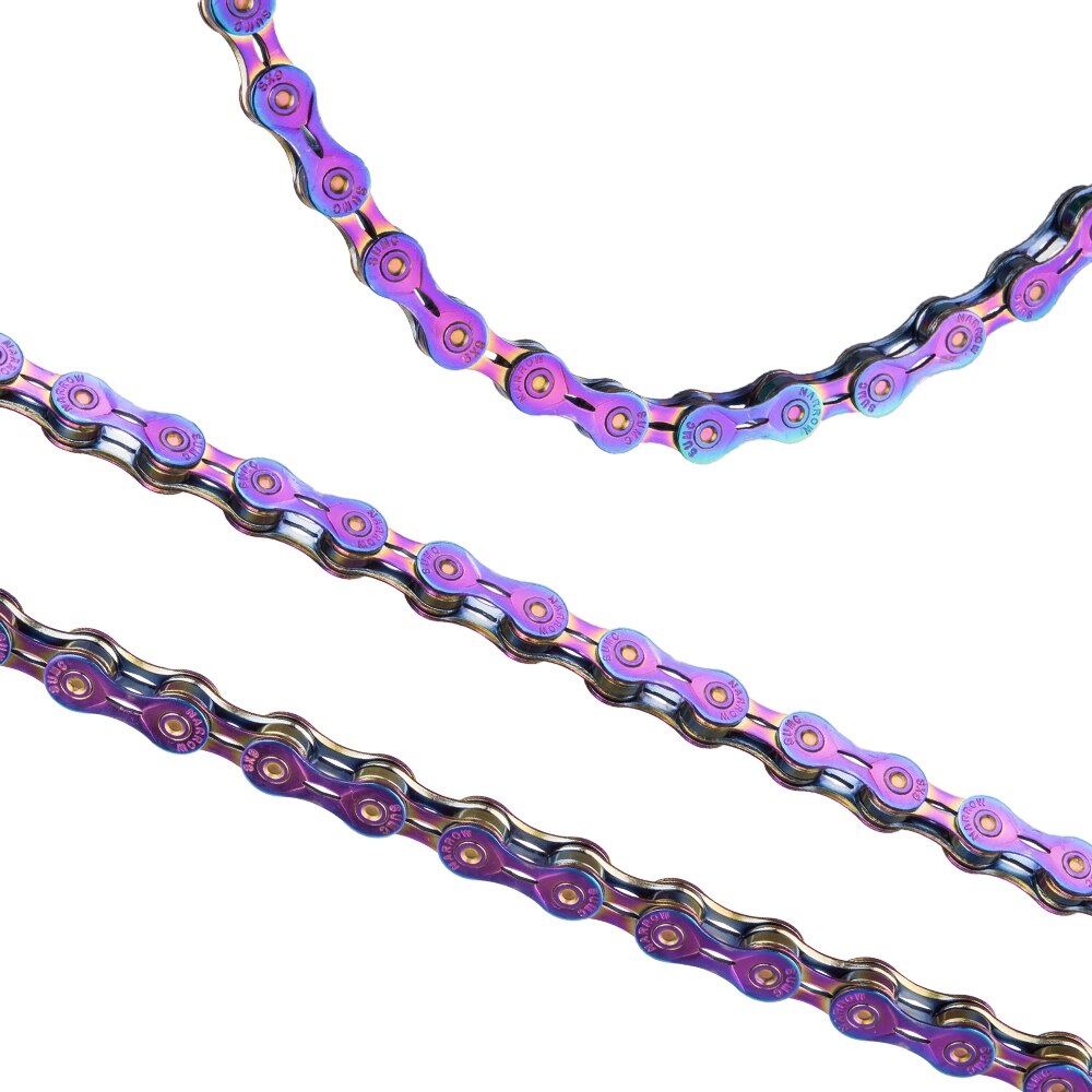 ZTTO 9 Speed Bicycle Chain 9s Colorful Road Bike 9speed Durable Missing link Rainbow Chains EL SLR for MTB Mountain Bike