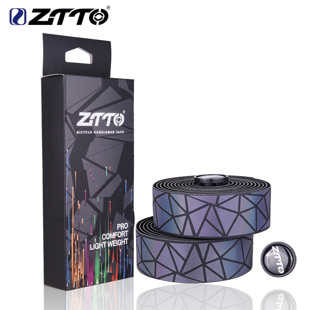 ZTTO Gravel Bike Reflective Bar Tape Road bike colorful Gradient color Non-slip Handlebar tapes Bicycle EVA Tape Bartape BD6