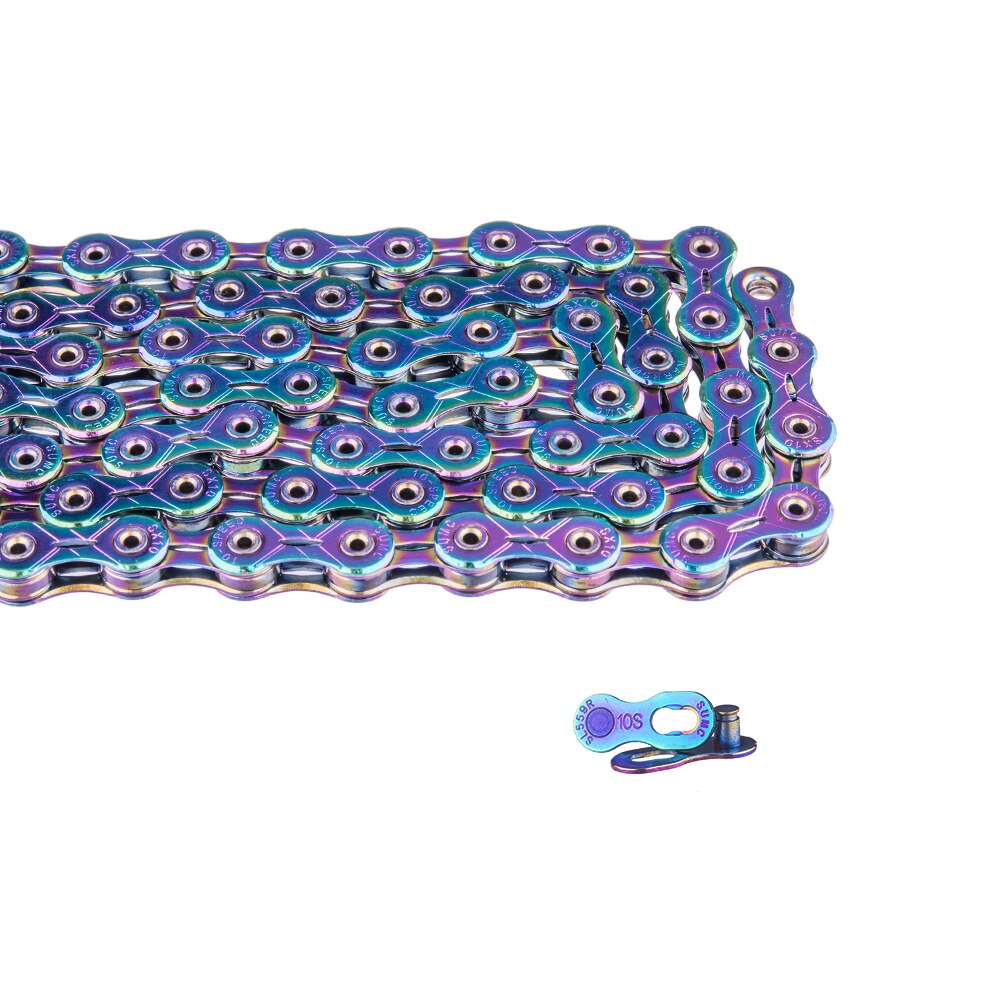 ZTTO 10s Bicycle Chain 10 speed Rainbow Chain Road Bike 10speed Durable Chains Master link Rainbow EL SLR for MTB Mountain Bike