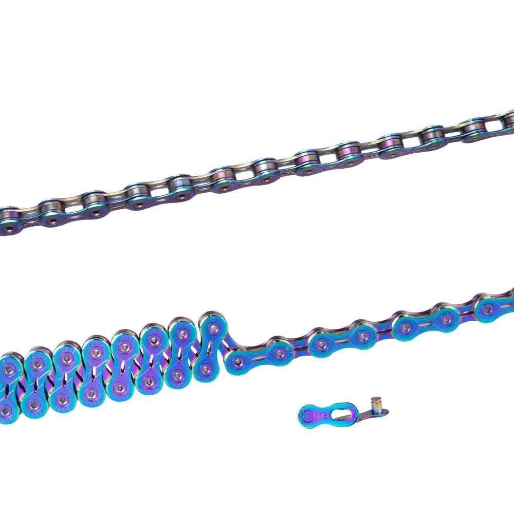 ZTTO 11 Speed SLR Chain 11s Colorful Road Bicycle Ultralight Durable Missing Link Rainbow Chains for MTB Mountain Bike M7000 GX