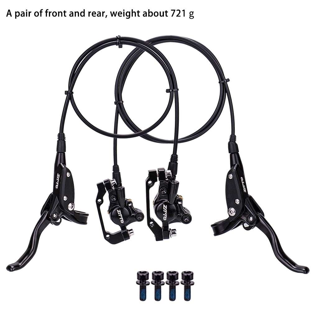 ZTTO MTB Hydraulic Disc Brake IS Post Mounting Left Front Right Rear Calipers Rotor Oil Pressure Brake Set Rotor M6100 MT200