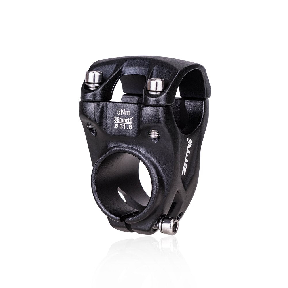 ZTTO Bicycle MTB 35mm Stem 0 Degree 31.8mm Lightweight Black AM Bike Down Hill Short High Strength Stem