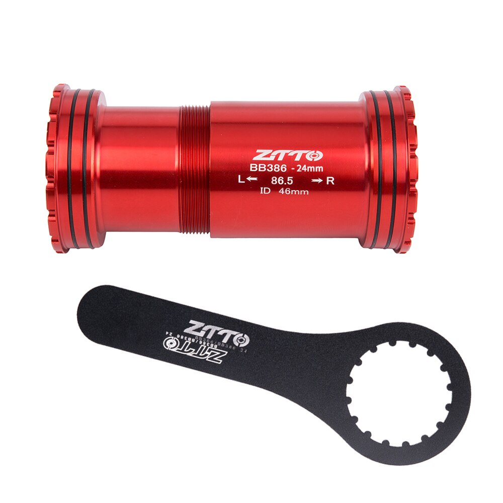 ZTTO BB386 CERAMIC 24 EVO Threaded Lock Press Fit Bottom Bracket for 386 Frame to 24mm Crankset Quality Center Adapter