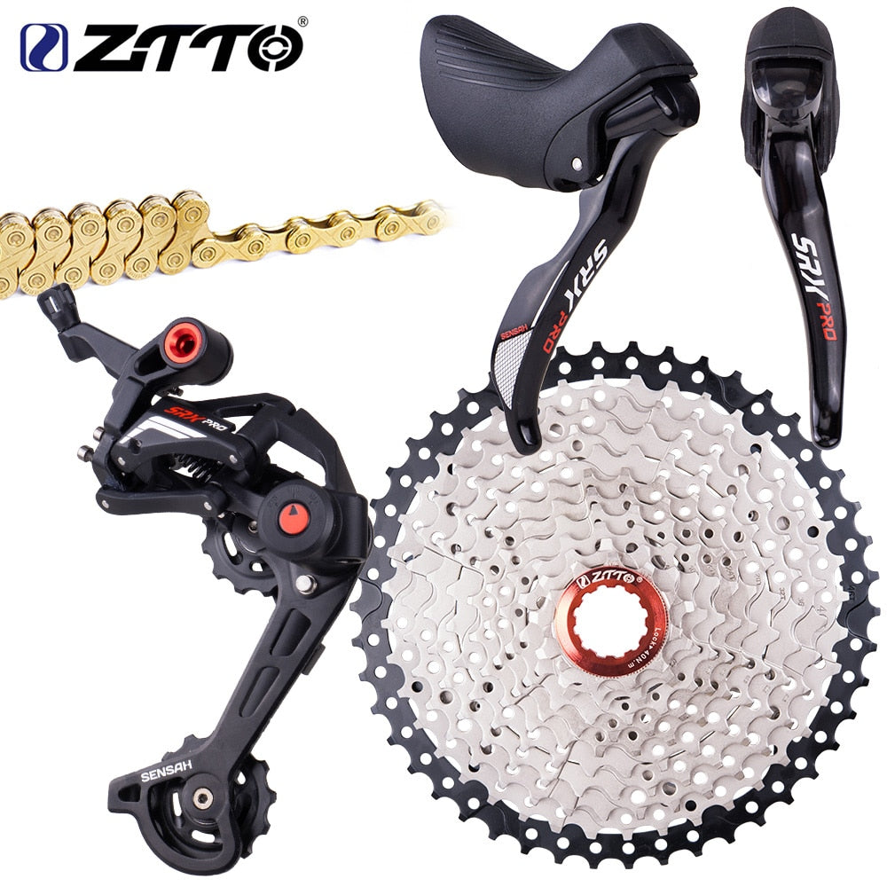 ZTTO Gravel Bike 1x11 Groupset CX Bicycle 46T 50T 11 Speed Shifter Mechanical Brake Clutch Derailleur Cassette Road Group Set