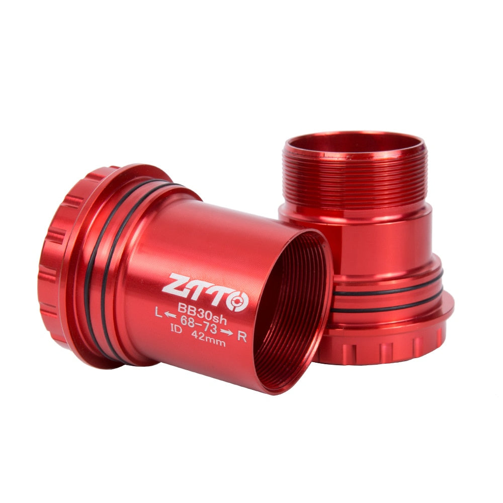 ZTTO BB30 24mm Bottom Brackets Ceramic Bearing Adapter Bicycle 42mm Center Shell Press Fit Axle MTB Road Bike Dual Silicone Seal