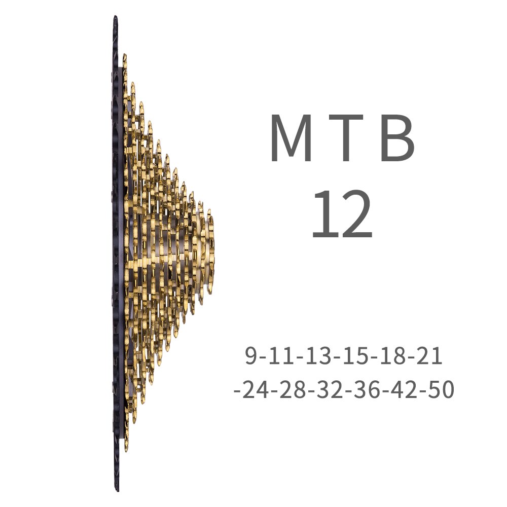 ZTTO MTB Golden 12 Speed 9-50T Cassette Ultimate XD Cassette Gold 379g ZTTO ULT Freewheel Ultralight 12s sprocket k7