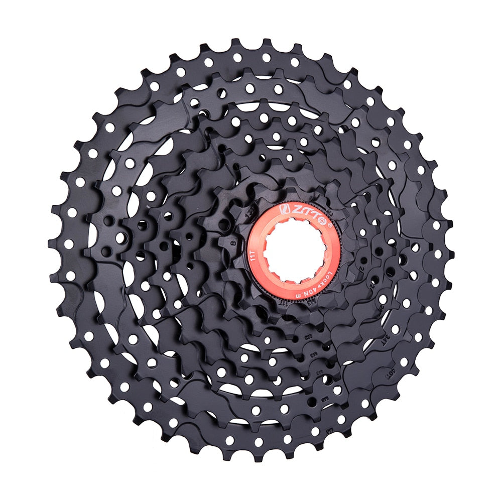 ZTTO MTB 8 Speed Cassette 11-40 Black Freewheel 11-40T k7 8speed Lightweight and durable for M410 X4 HG cassette Mountain Bike