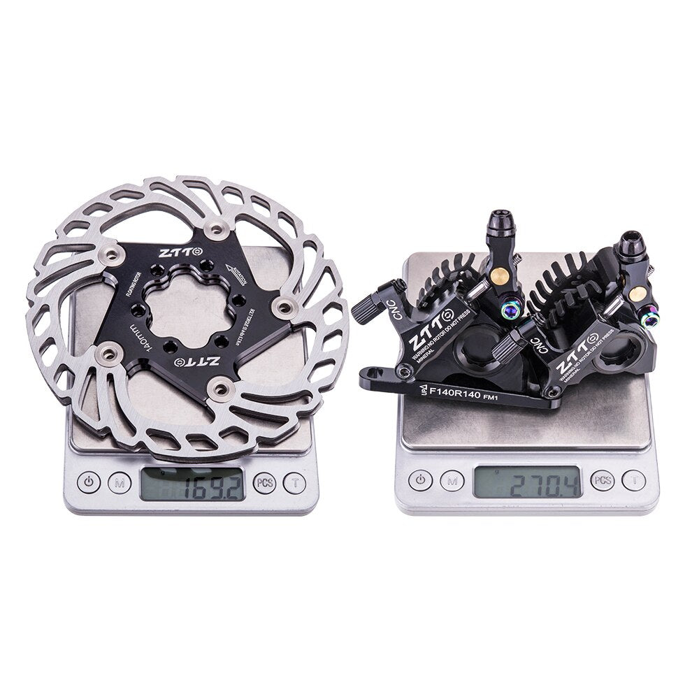 ZTTO Gravel Road Bike Hydraulic Disc Brake Flat Mount CX Rotor Brake Caliper CNC Bicycle Mechanical Wire Pull Cooling Pads 105