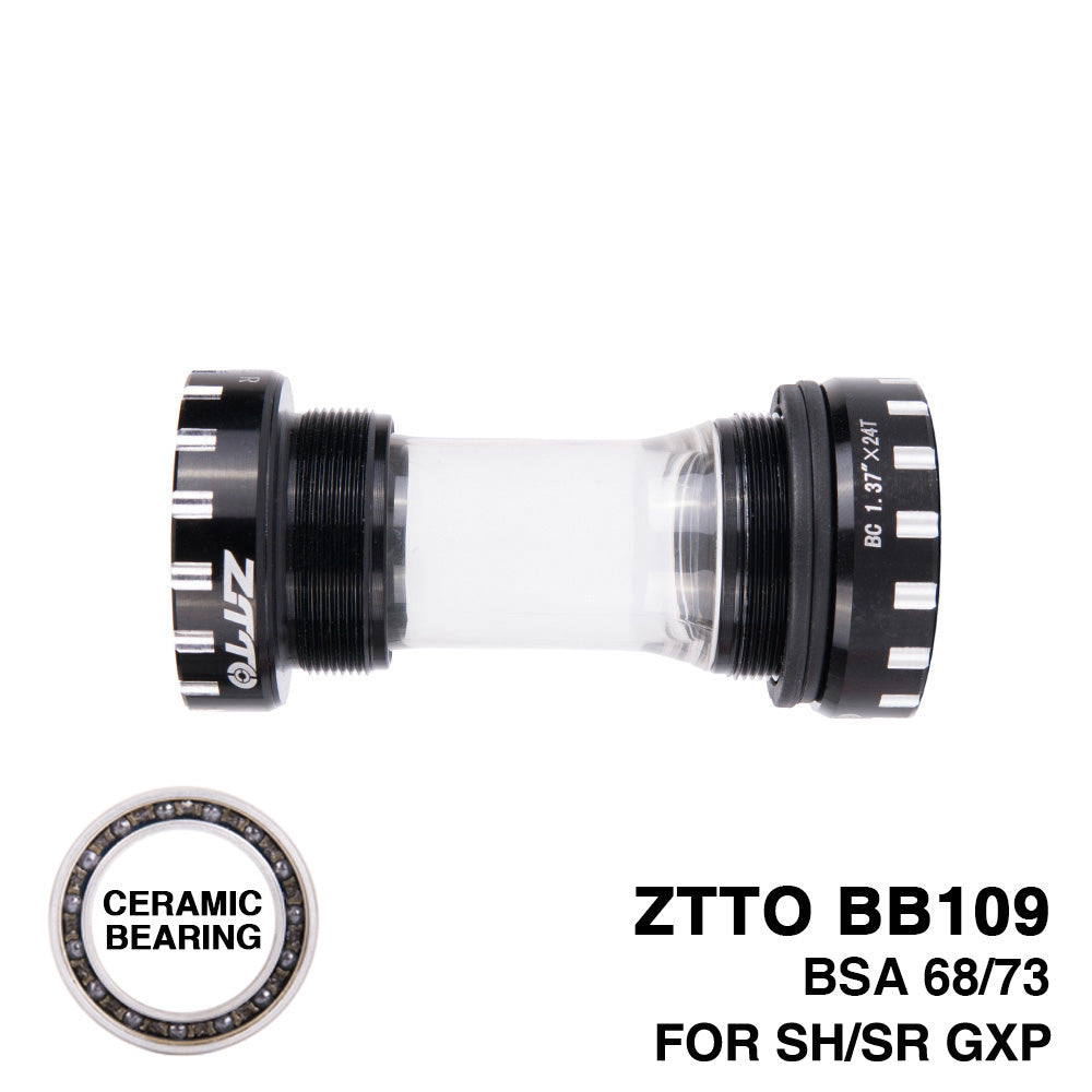 ZTTO Bicycle Bottom Bracket BB109 BB68 BSA68 bsa73 MTB Road Bike Parts for Parts 24mm K7 22mm GXP Crankset