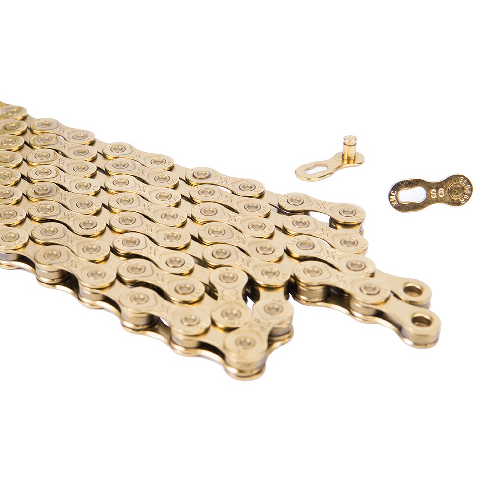 ZTTO 9 Speed Chain Road MTB Mountain Bike Road Bicycle Titanium Nitride Coating Gold Compatible For Bicycle Parts K7