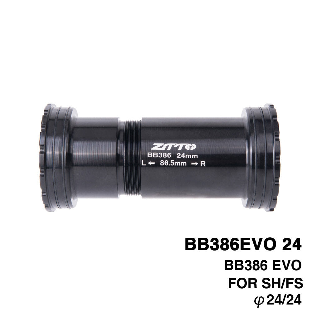 ZTTO BB386 CERAMIC 24 EVO Threaded Lock Press Fit Bottom Bracket for 386 Frame to 24mm Crankset Quality Center Adapter
