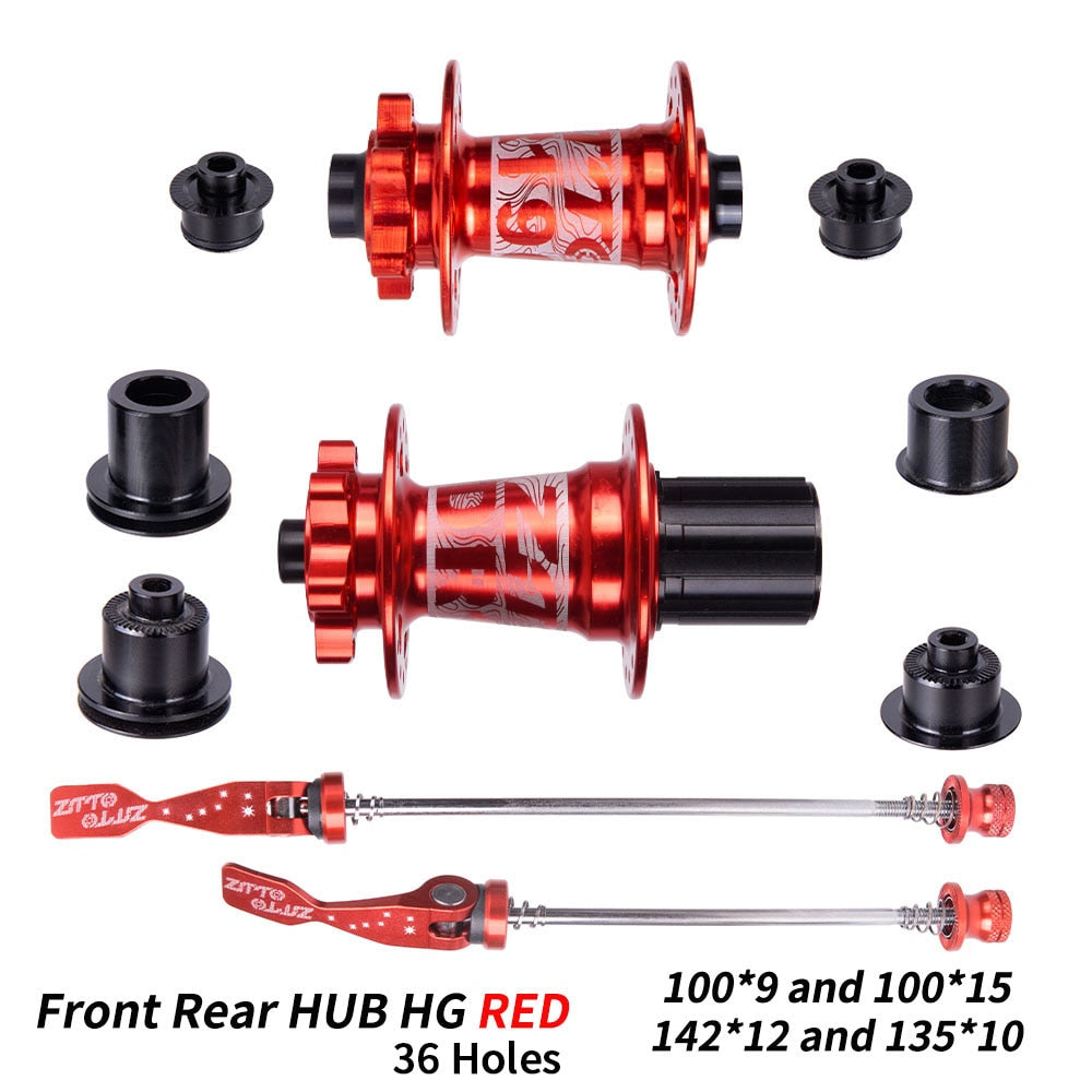 ZTTO DH Ebike MTB Hub 36 Hole Sealed Bearing Hub Ratchet System 54T Thru Axle 142*12 Durable Mountain bike Core Front Rear
