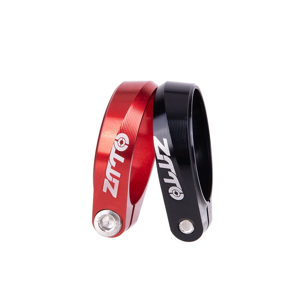 ZTTO CNC Seatpost Clamp 34.9mm High-strength Seat Post Tube Clip Thread lock Clamp 31.8MM Black Red For MTB Road Bike Bicycle