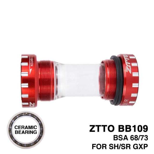 ZTTO Ceramic Bearing BB109 MTB Bottom Brackets For BSA68 73 BSA MTB Road Bike 24mm 22mm GXP Crank Bicycle Center m8000 BB BBR60
