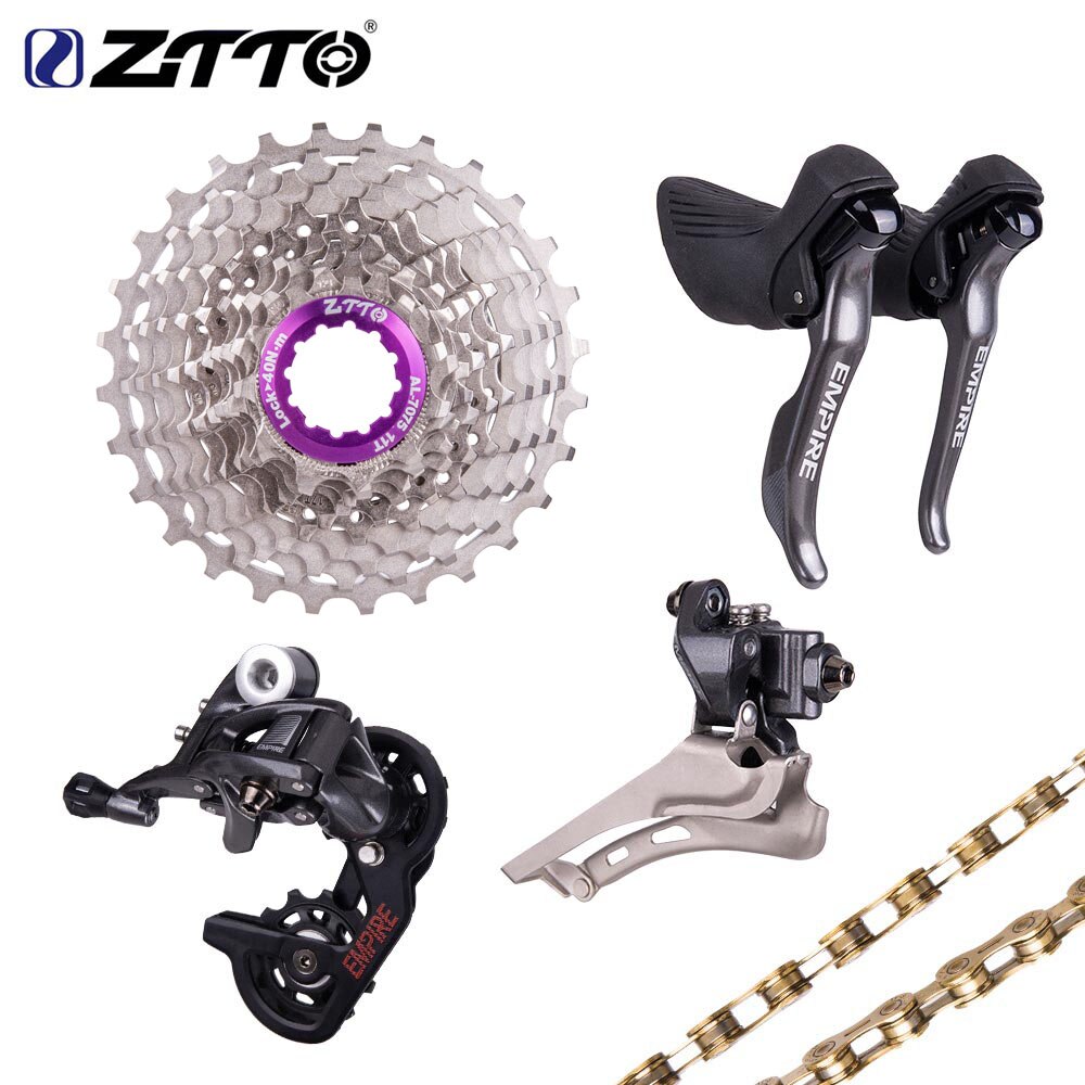 ZTTO Road Bike SLR 2 Groupset 11 Speed Shifter Derailleur 11speed SL Chain 11-28T Rainbow Cassette Colorful Ultralight Group Set