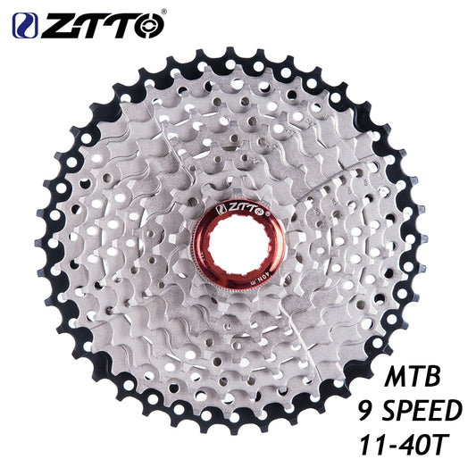 ZTTO MTB Mountain Bike Cassette Sprocket 9speed 11-40T Wide Ratio Freewheel Compatible With Sunrace