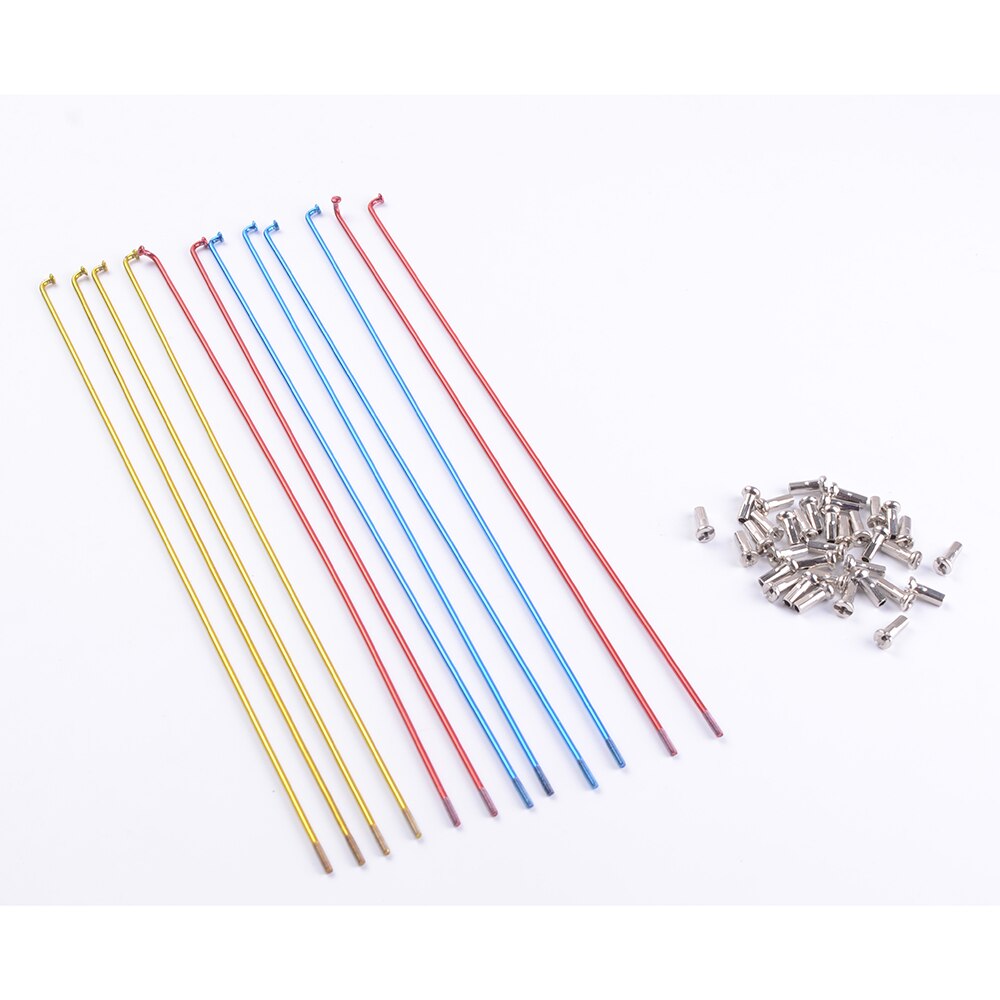 ZTTO Bike Parts MTB Road Bicycle Colourful High Strength Spokes With Spoke Nipples For 26 650B 27.5 29 700C Wheels 177mm-271mm