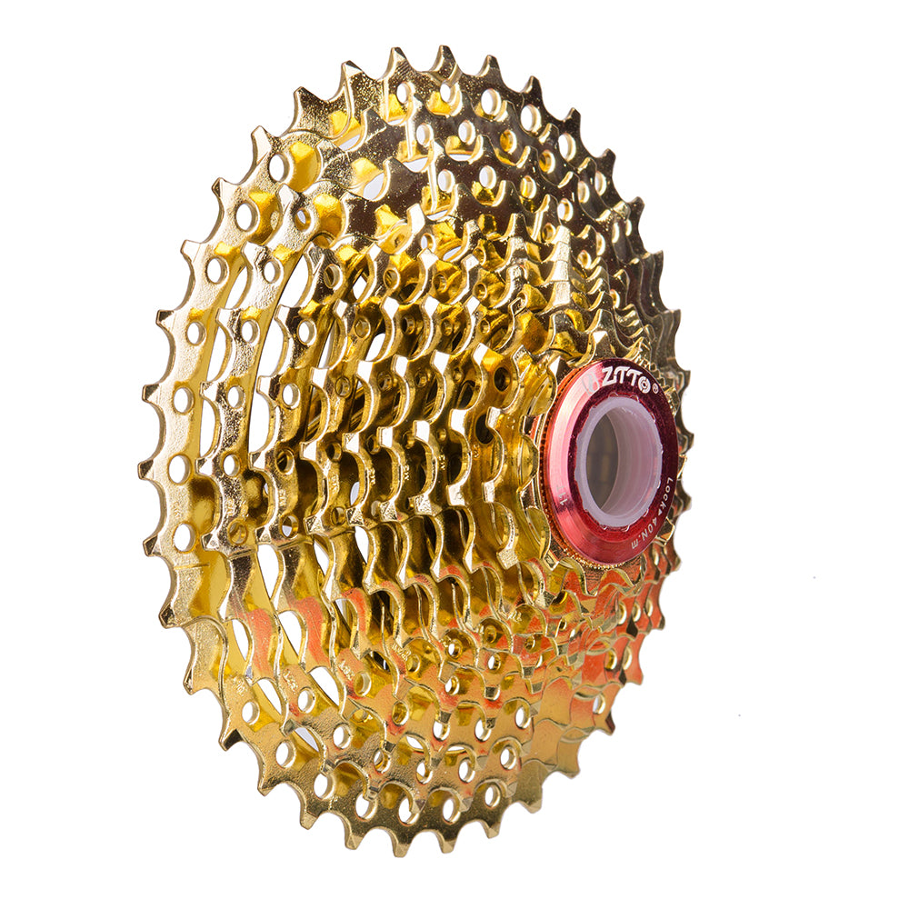 ZTTO 10 Speed Gold Freewheel 10s Cassette 11-36 T Golden Flywheel durablefor M610 XT M785 SLX M670 M975 K7 NX GX MTB parts