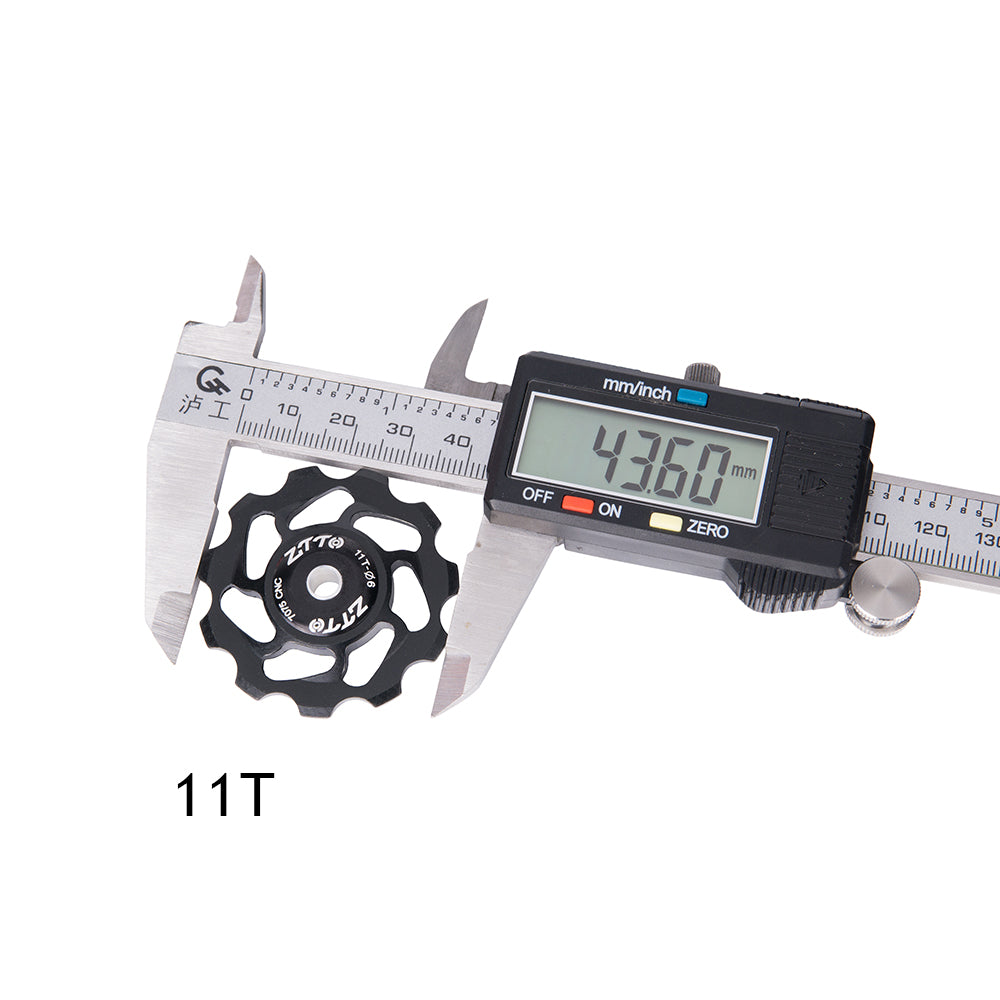 ZTTO Bicycle Parts MTB Bicycle Rear Derailleur Jockey Wheel Ceramic Bearing Pulley AL7075 CNC Guide Roller Idler 4mm 5mm 6mm 11T