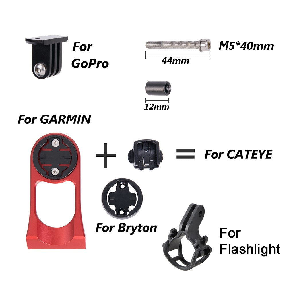 ZTTO Bicycle Parts MTB Road Bike Bicycle Computer Mount Holder Handlebar Stem Mount For GARMIN For CATEYE For GoPro Used
