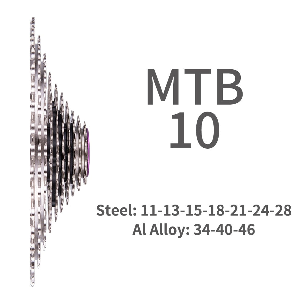 ZTTO 10 Speed 11-46T SLR 2 Bicycle Cassette HG Compatible 10s ultralight 46T CNC 10v k7 For MTB XX X0 X9 X7 M610 M781 M786