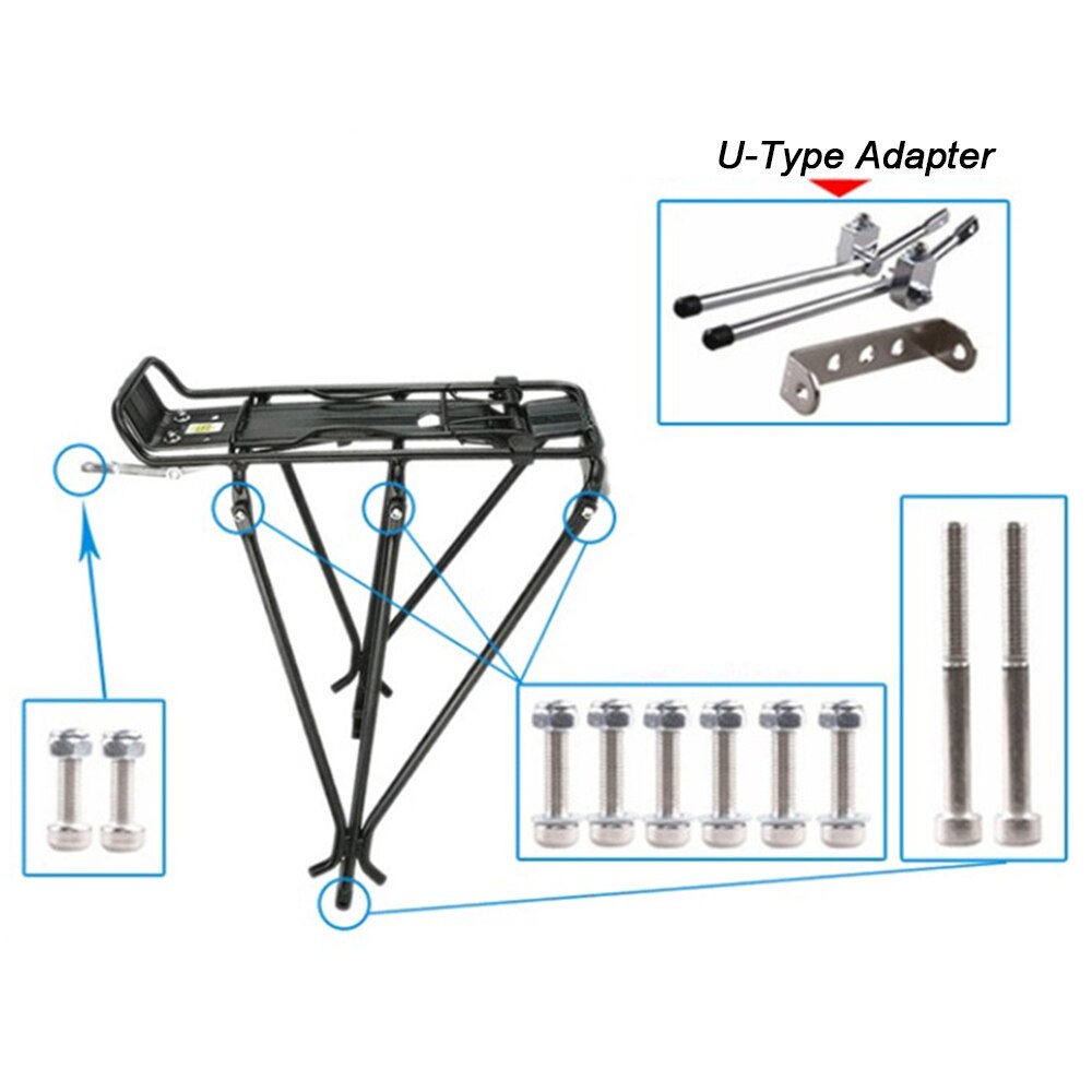 ZTTO Rear Carrier Bicycle Luggage Carrier Shelf Cycling Seatpost Bag Holder for mountain bike disc brake V brake