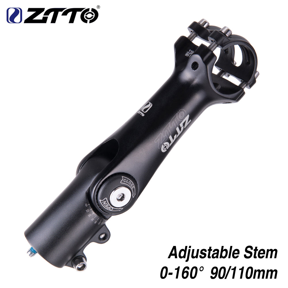 ZTTO Bicycle Parts MTB Road City Bike Adjustable 160 Degrees Riser 90mm 110mm*31.8 Fiting Stem Rise Up Extender Fork Extension