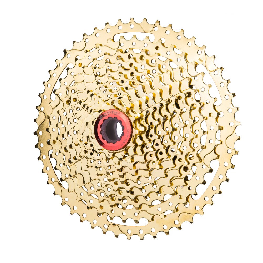 ZTTO MTB 11 Speed 11 -50T Cassette L Golden UltraLight 11s Gold Wide Ratio Freewheel Sprockets for MTB Mountain Bike Bicycle k7
