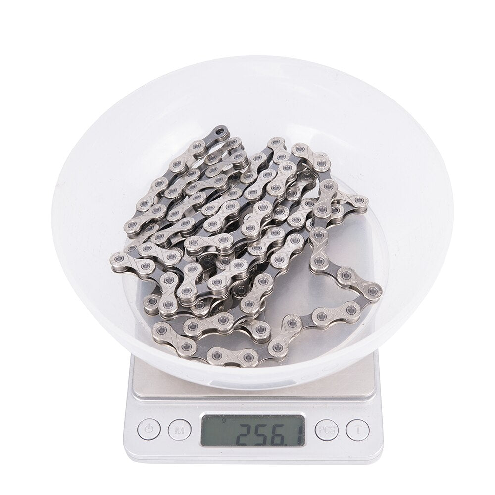 ZTTO 11 Speed Bicycle Silver Chain 11Speed Durable Nickel Ti Coating Tool-Less Link for Mountain Bike Road MTB Fit M6000 GX NX