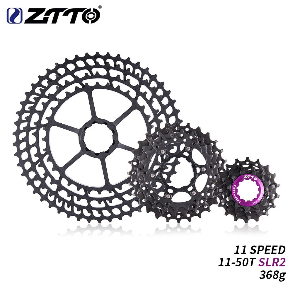 ZTTO 11s 11-50T SLR 2 Cassette MTB 11Speed Wide Ratio UltraLight 368g CNC Freewheel Mountain Bike Bicycle Parts for X 1 9000