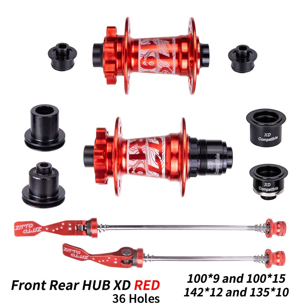 ZTTO DH Ebike MTB Hub 36 Hole Sealed Bearing Hub Ratchet System 54T Thru Axle 142*12 Durable Mountain bike Core Front Rear