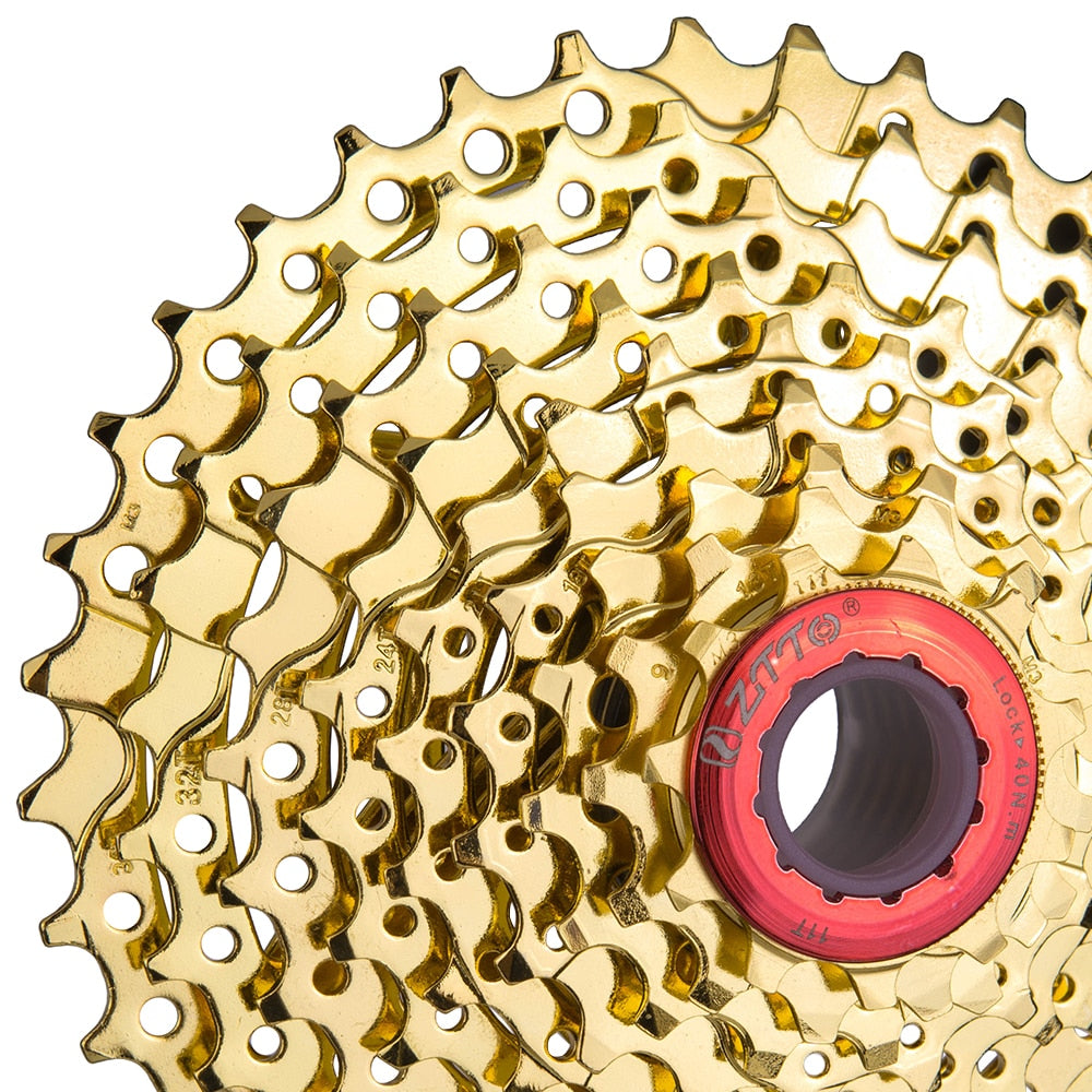 ZTTO 9 Speed 11- 36T Gold Cassette 9s 27s Freewheel for MTB Mountain Bike M370 M430 M4000 M590 M3000