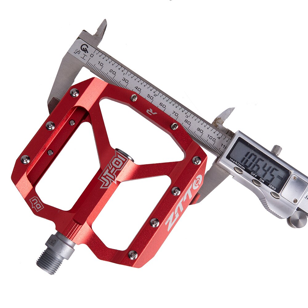 ZTTO MTB Bearing Aluminum Alloy Flat Pedal Bicycle Good Grip Lightweight 9/16 Pedals Big For Gravel Bike Enduro Downhill JT01