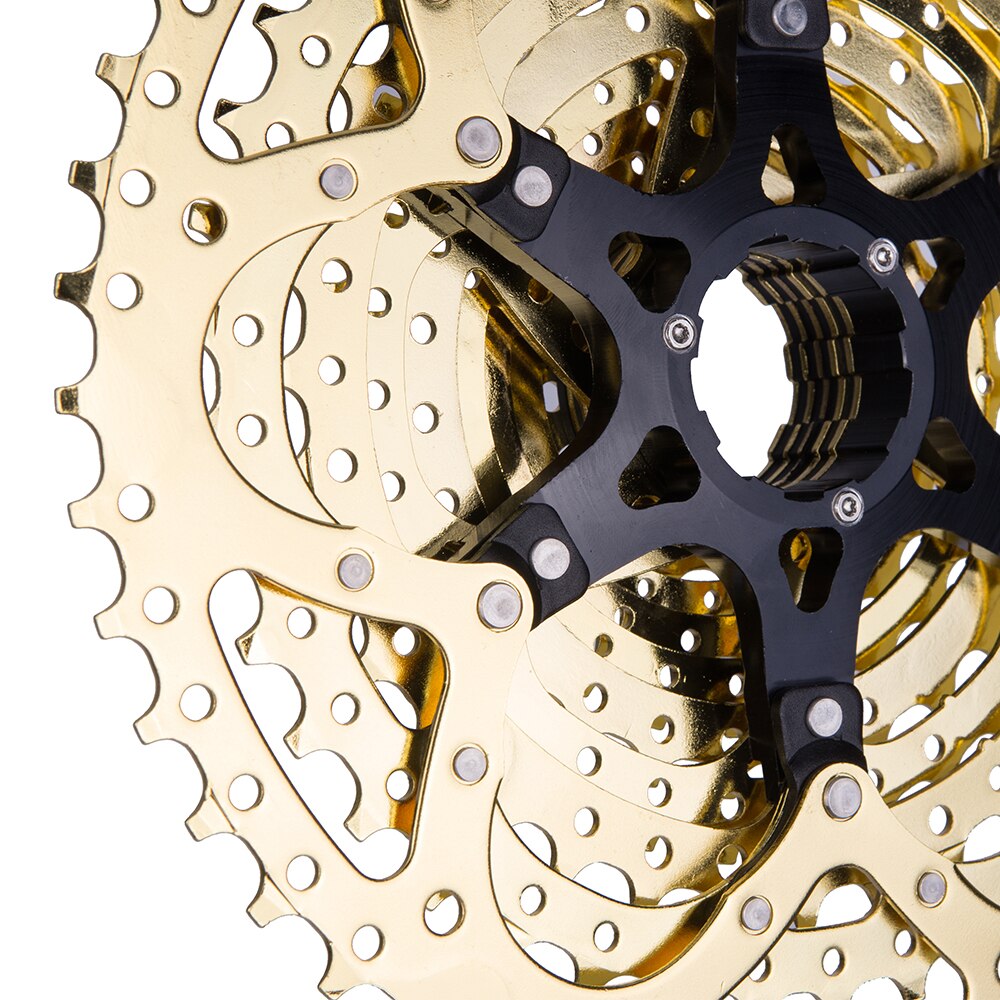 ZTTO MTB 11 Speed 11 -50T Cassette L Golden UltraLight 11s Gold Wide Ratio Freewheel Sprockets for MTB Mountain Bike Bicycle k7