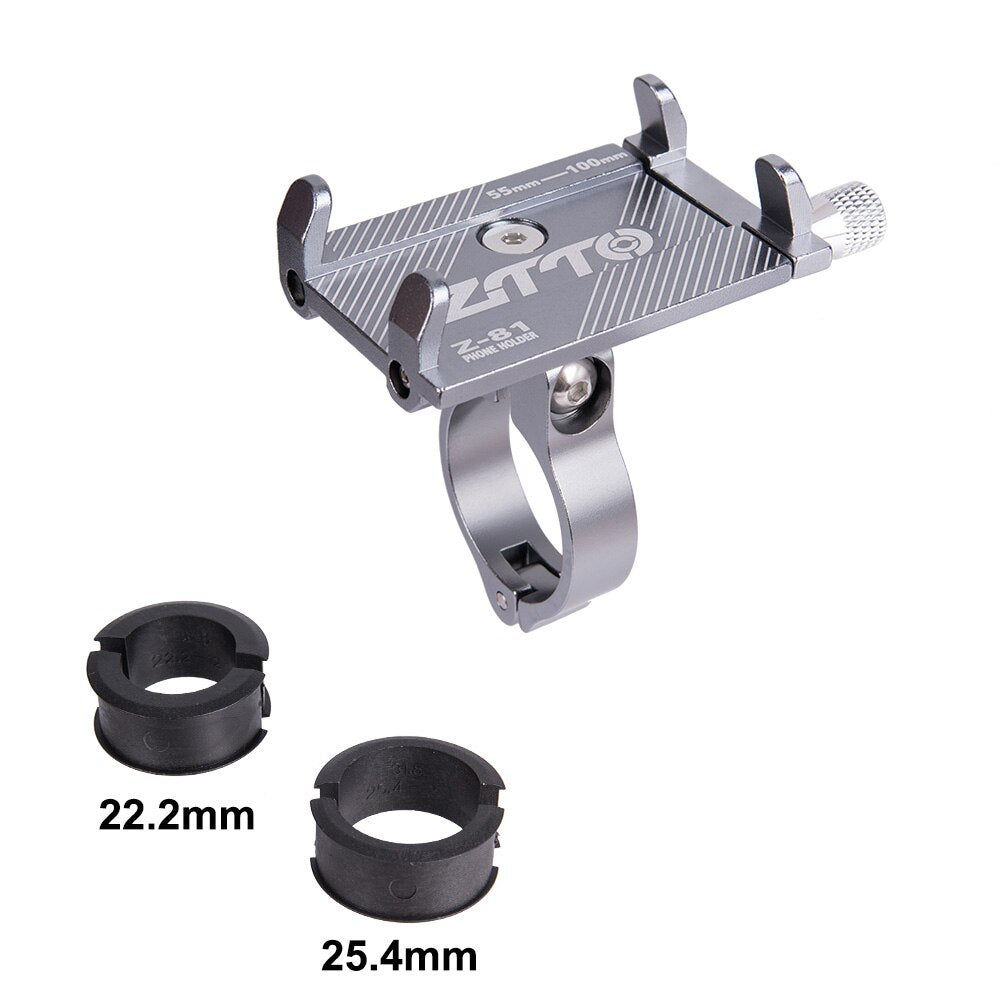 ZTTO bicycle phone holder Reliable Mount Universal MTB Mobile Cell GPS Metal Motorcycle Holder on Road bike Moto M365 Handlebar