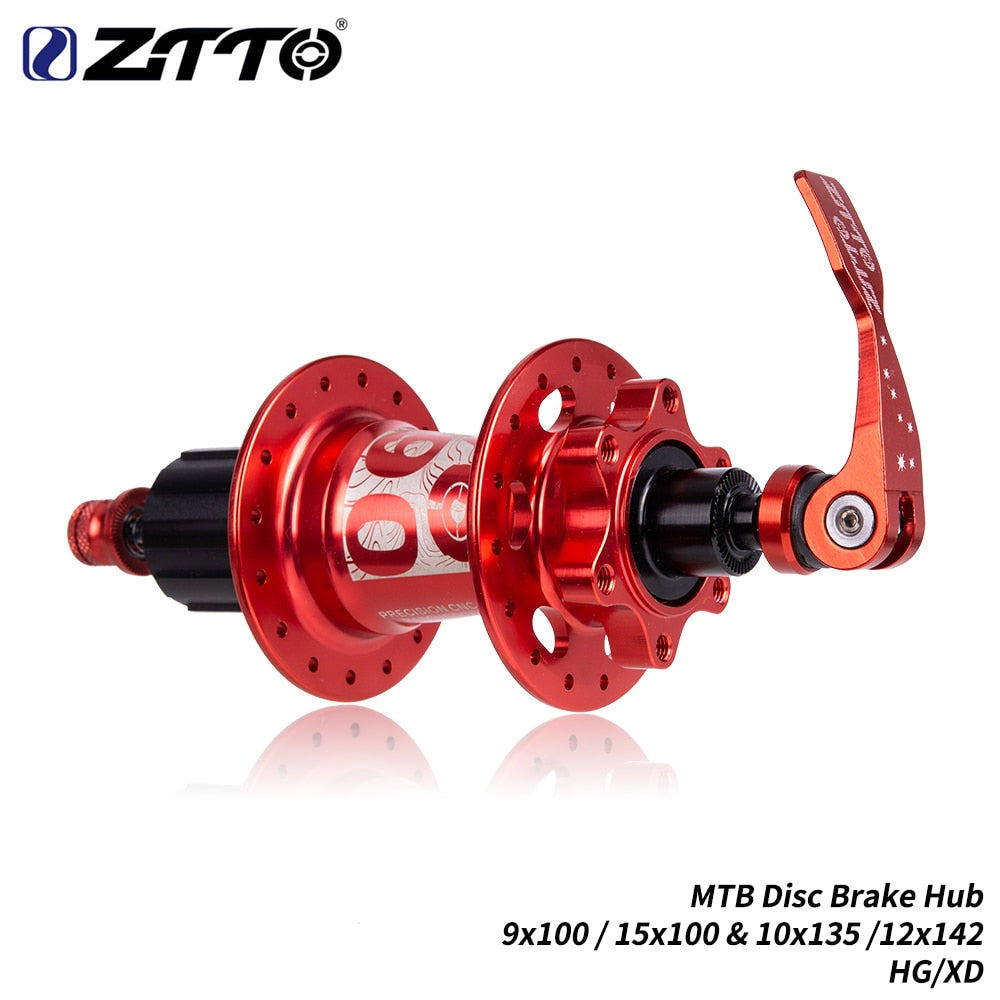 ZTTO MTB Ratchet 54T Disc Brake 32 Hole Hub 32H Thru Axle Quick Release XD HG MS Núcleo 142 12 100 135 Sealed Bearing Core