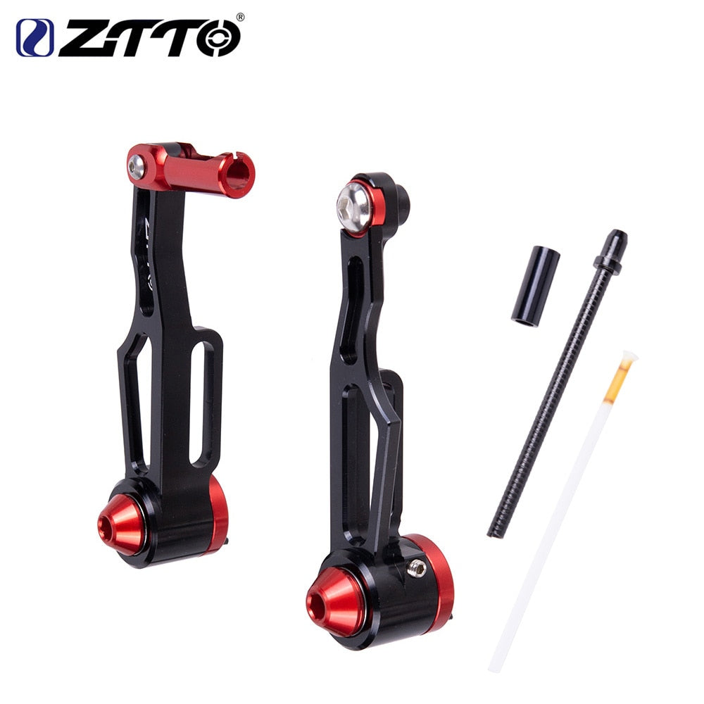 ZTTO Ultralight Folding Bike V-Brake Caliper CNC V Brake Lever Kid Bicycle Rim Brakes Lightweight Set Adjustable
