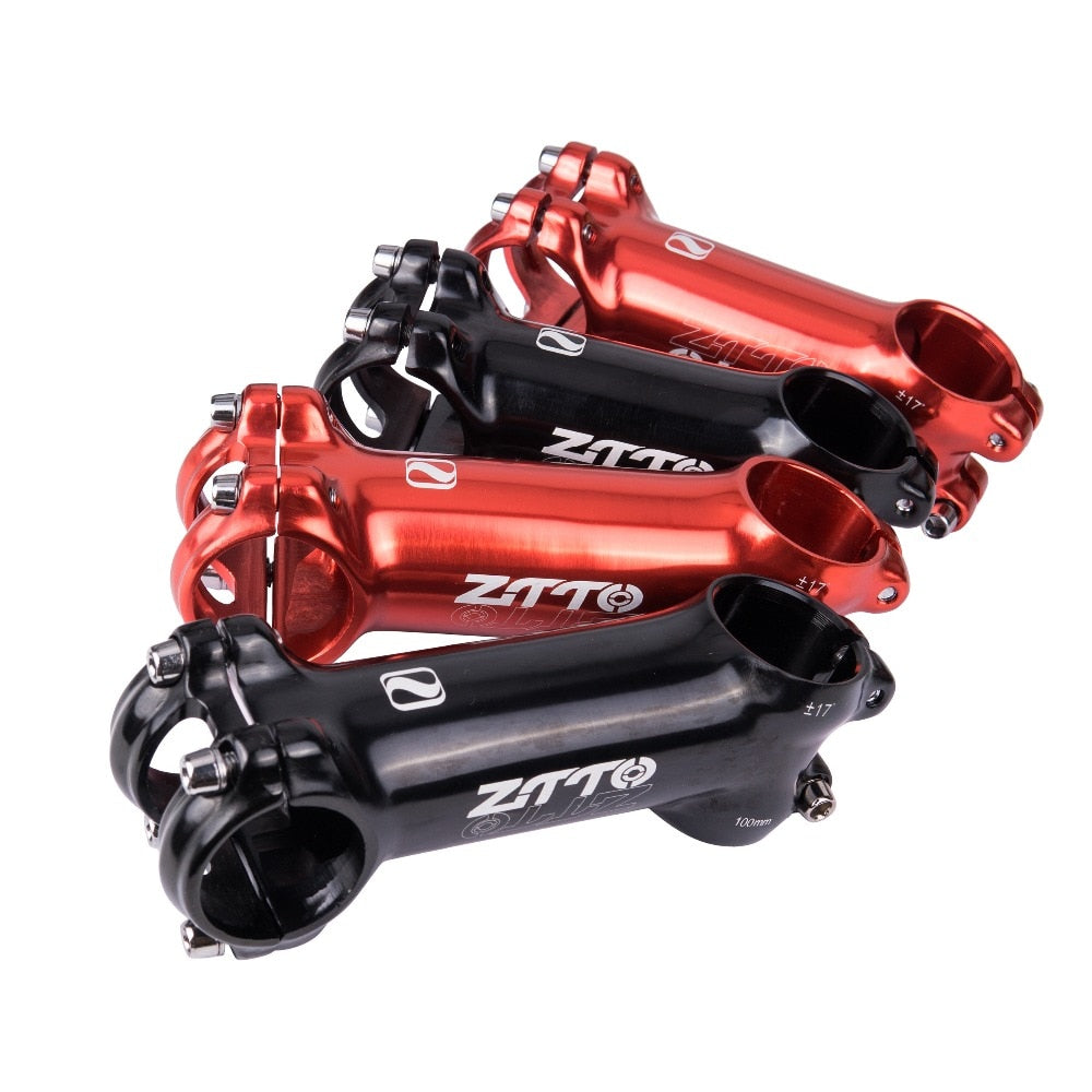 ZTTO Bicycle Parts MTB Road Bike 17 Degree Polished Bicycle Stem 90mm 100mm High Strength Lightweight 31.8mm AL6061
