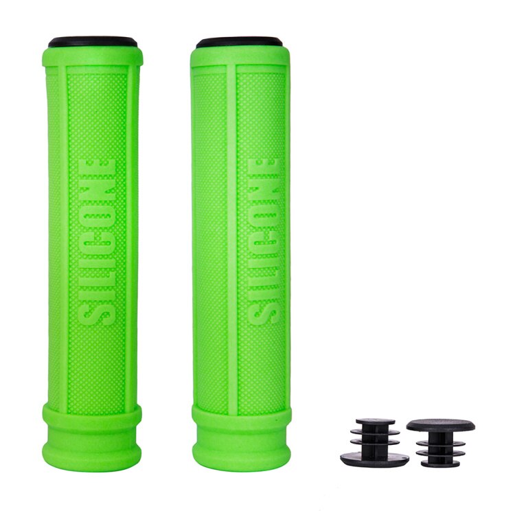 ZTTO 1 Pair Pure Silicone Gel Durable Shock-Proof Anti-Slip Bicycle Grips with Bar Plug For MTB Mountain Bike Road Bicycle Parts